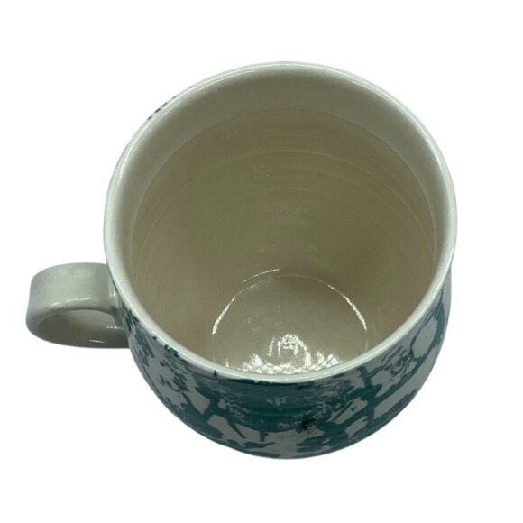 ANTHROPOLOGIE Boho Floral Initial "S" Monogram Ceramic Coffee Mug Cup 4" - Picture 3 of 6